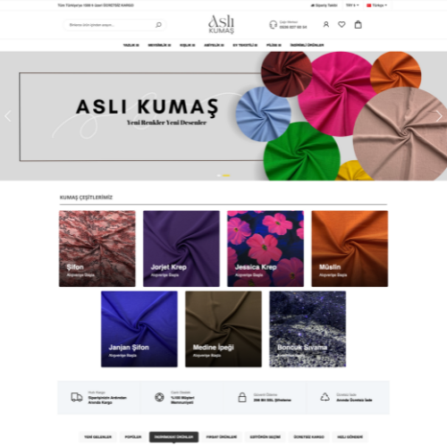 Kumaş Aslı E-Ticaret Sitesi